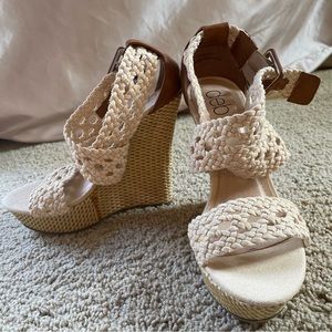 Platform Wedge Natural Sandals